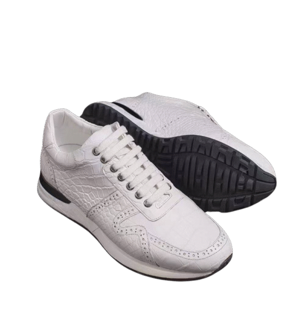 Crocodile Belly Leather Sneakers