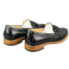 handpainted crocodile skin loafes with tassels