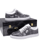 silver crocodile skin sneakers-alt3