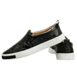 Crocodile Skin Patchwork Slip-On Sneakers-alt5