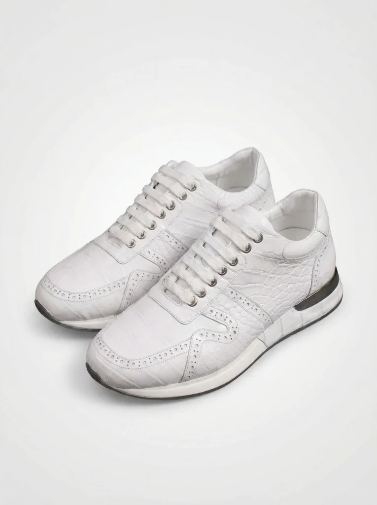 Alligator Belly Leather Sneakers