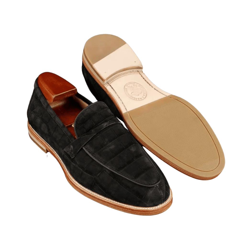 crocodile skin suede loafers=alt3