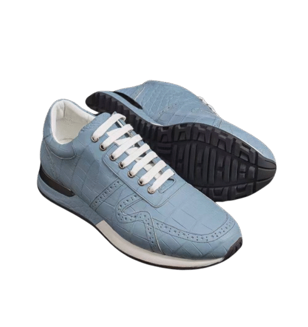 Crocodile Belly Leather Sneakers