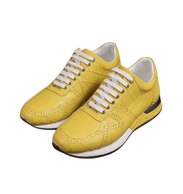 Crocodile Belly Leather Sneakers
