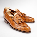 Alligator Leather Tassel Loafers