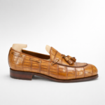 Alligator Leather Tassel Loafers