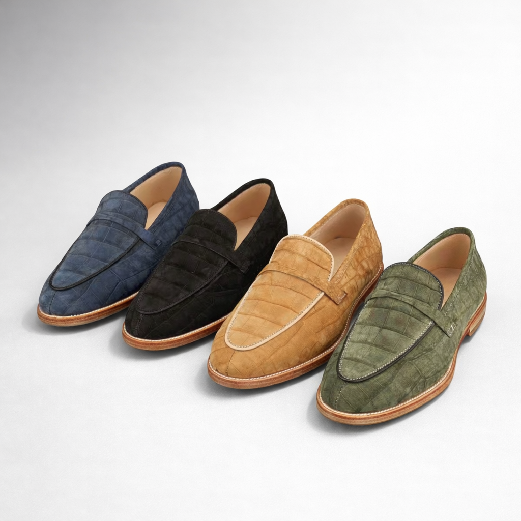 Alligator Suede Loafers