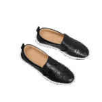 Crocodile Skin Patchwork Slip-On Sneakers-alt2