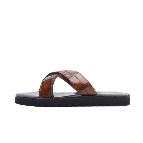 crocodile skin sandals
