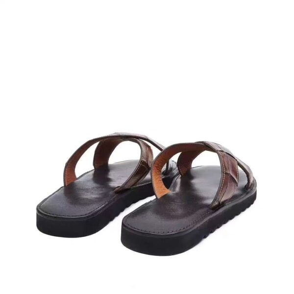 crocodile skin sandals