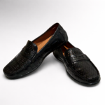 Premium Perforated Alligator Skin Loafers