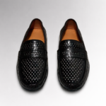 Premium Perforated Alligator Skin Loafers