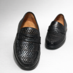 Premium Perforated Alligator Skin Loafers