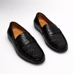 Premium Perforated Alligator Skin Loafers