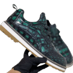 Handpainted Crocodile Skin Brogue Derby Shoes-alt7