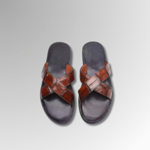 crocodile skin sandals