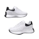 White crocodile skin sneakers-alt7