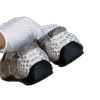 python snake leather loafers