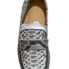 python snake leather loafers