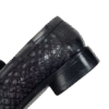 Midnight Black Crocodile Penny Loafers