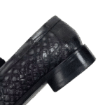Midnight Black Crocodile Penny Loafers