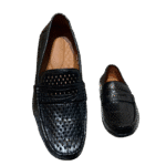Perforated Crocodile Skin Loafers-alt5