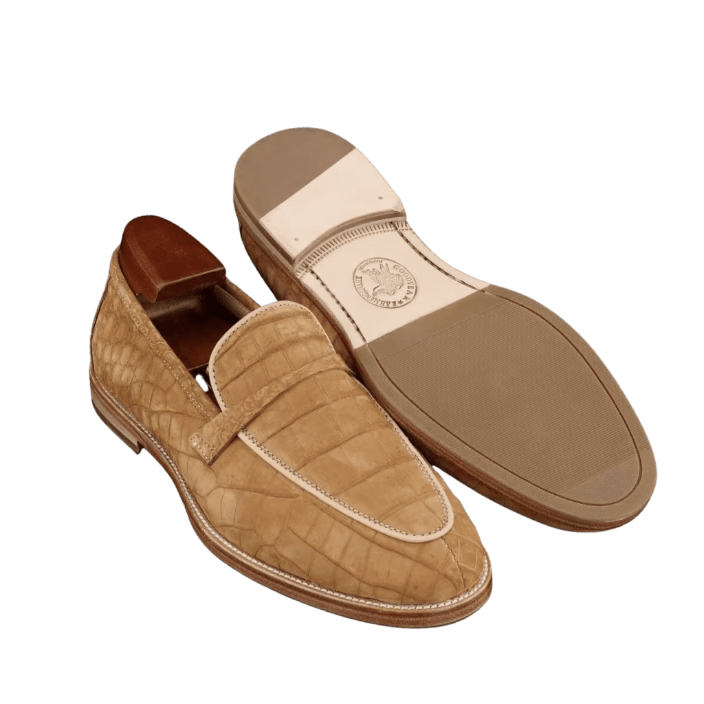 crocodile skin suede loafers=alt4