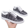 silver crocodile skin sneakers