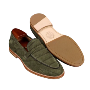 crocodile skin suede loafers
