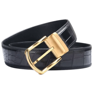 crocodile skin classic belt