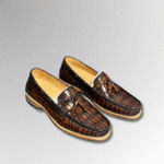 Handpainted Crocodile Skin Loafers