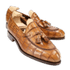 crocodile belly skin tassel loafers