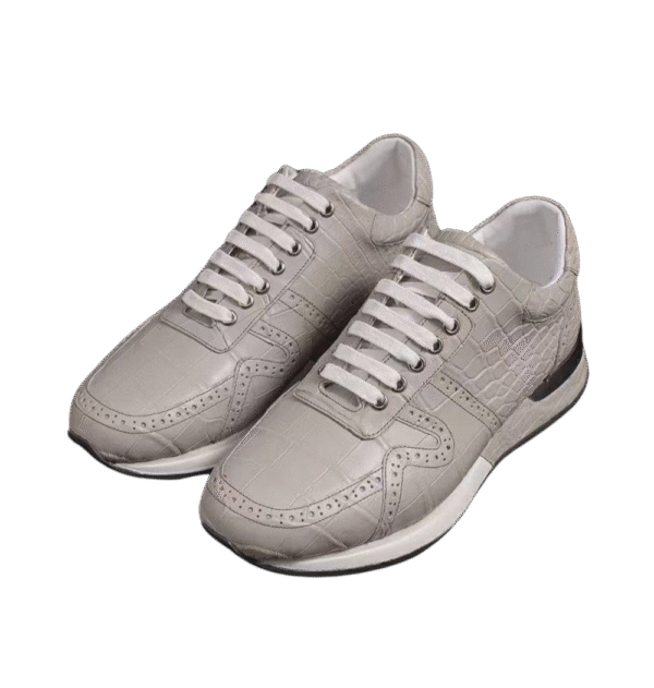 Crocodile Belly Leather Sneakers