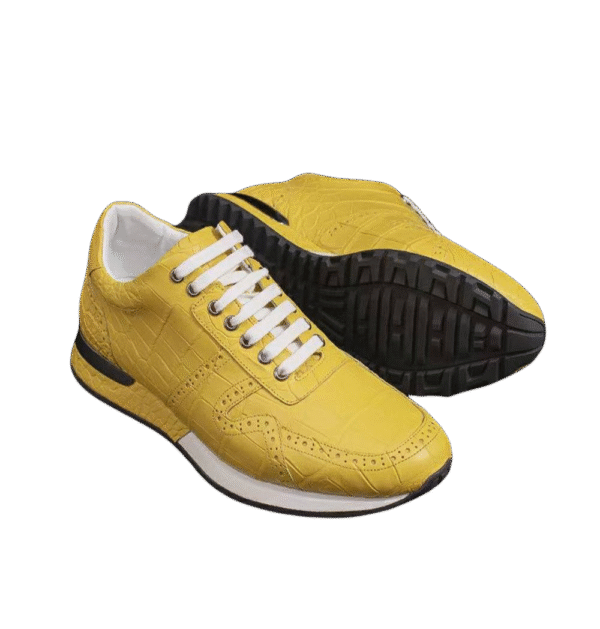 Crocodile Belly Leather Sneakers