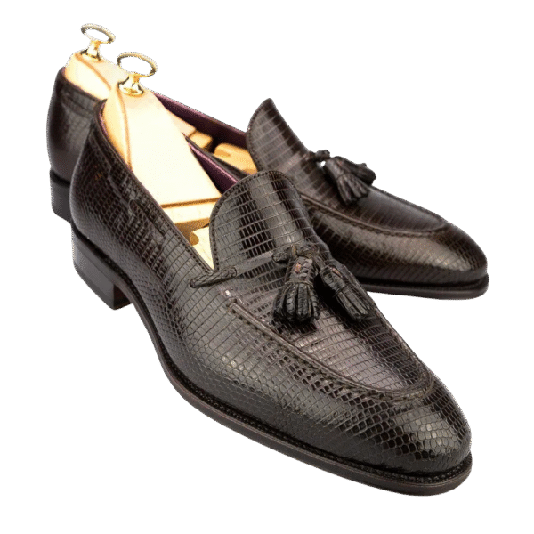 Lizard Skin Tassel Loafers