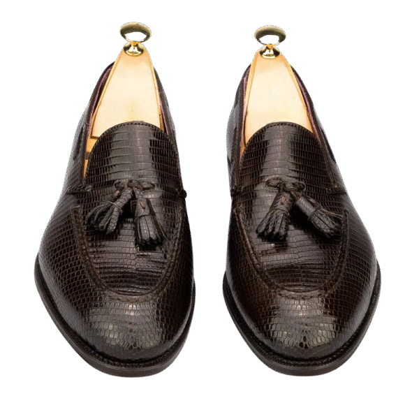 Lizard Skin Tassel Loafers