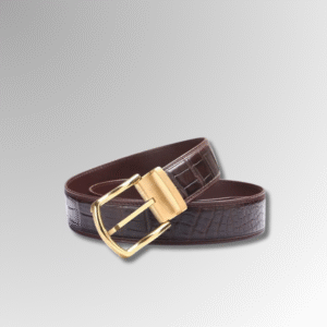 crocodile skin classic belt