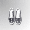 Silver Crocodile Skin Sneakers