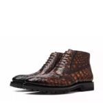 Brown Crocodile Brogue Boots