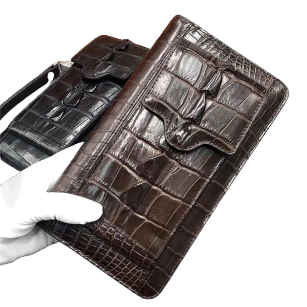 Genuine Crocodile Leather Clutch Wallet