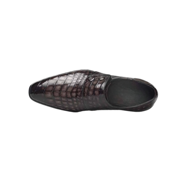 Crocodile Double Button Oxford Shoes