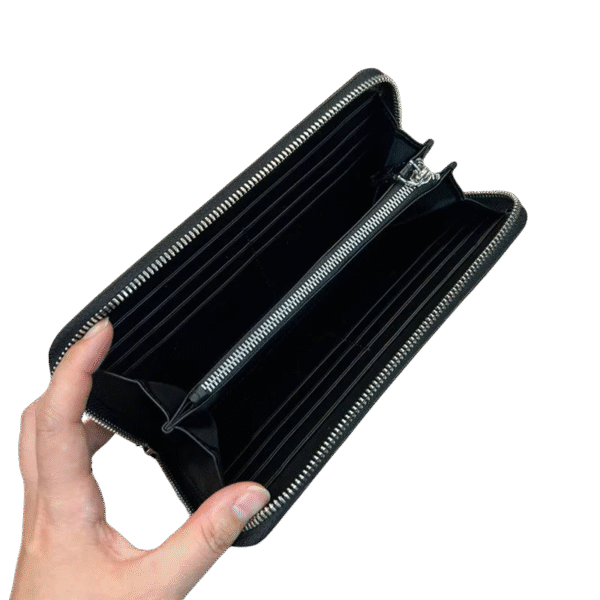Genuine Crocodile Leather Wallet with Zipper