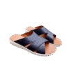 Ostrich Leather Slide Sandals
