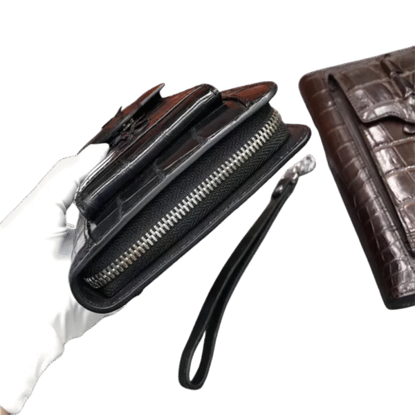 Genuine Crocodile Leather Clutch Wallet