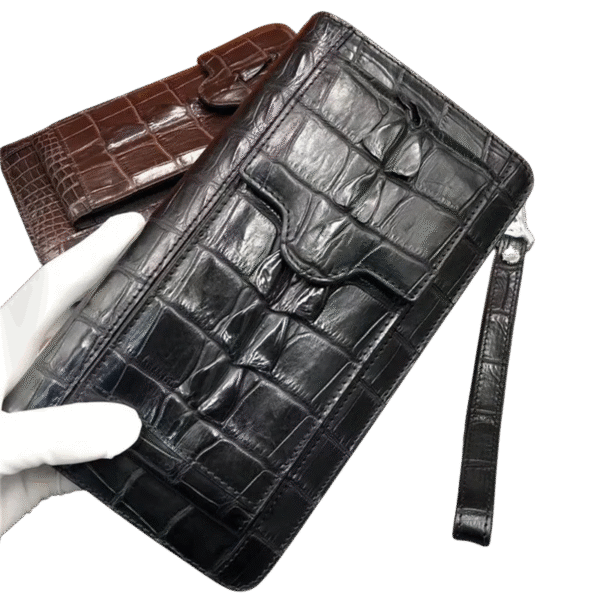 Genuine Crocodile Leather Clutch Wallet