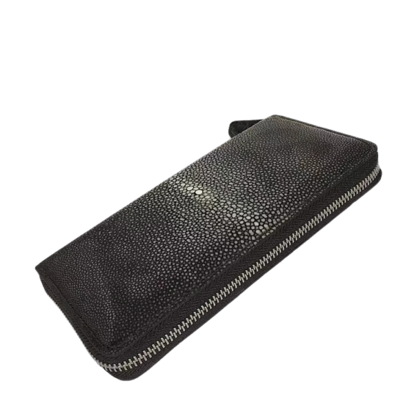 Genuine Stingray Leather Zipper Wallet