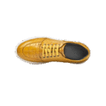 Gold Crocodile Leather Sneakers