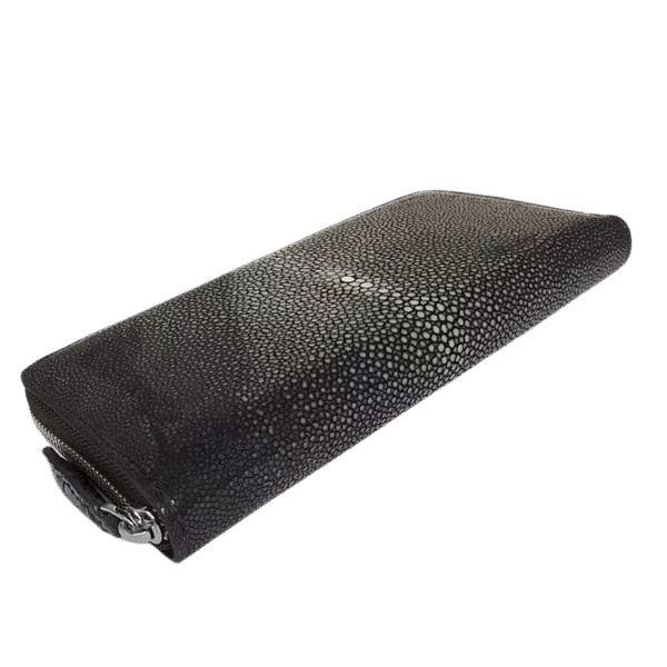 Genuine Stingray Leather Zipper Wallet