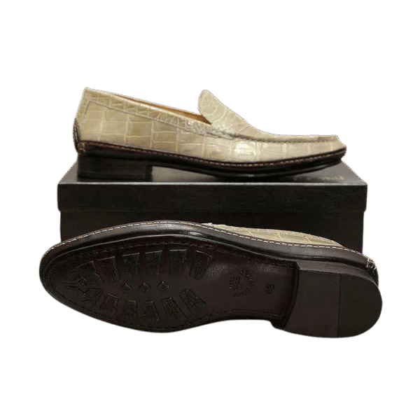 crocodile leather loafers