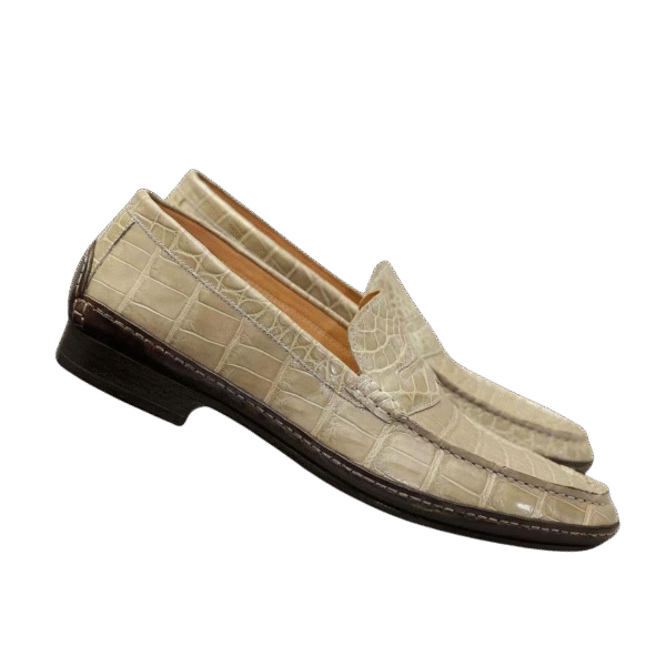 crocodile leather loafers
